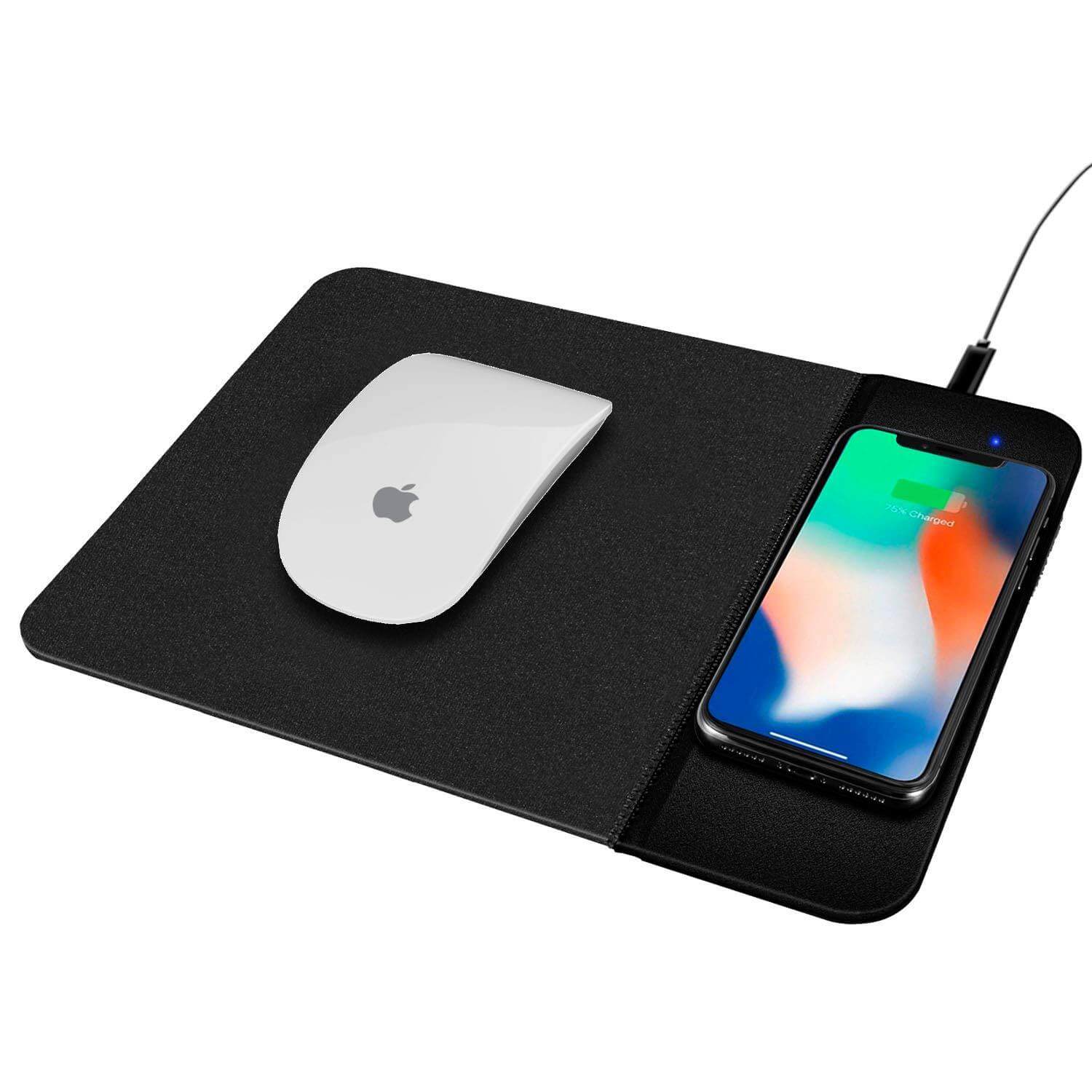 Mouse pad antideslizante y cargador de celular